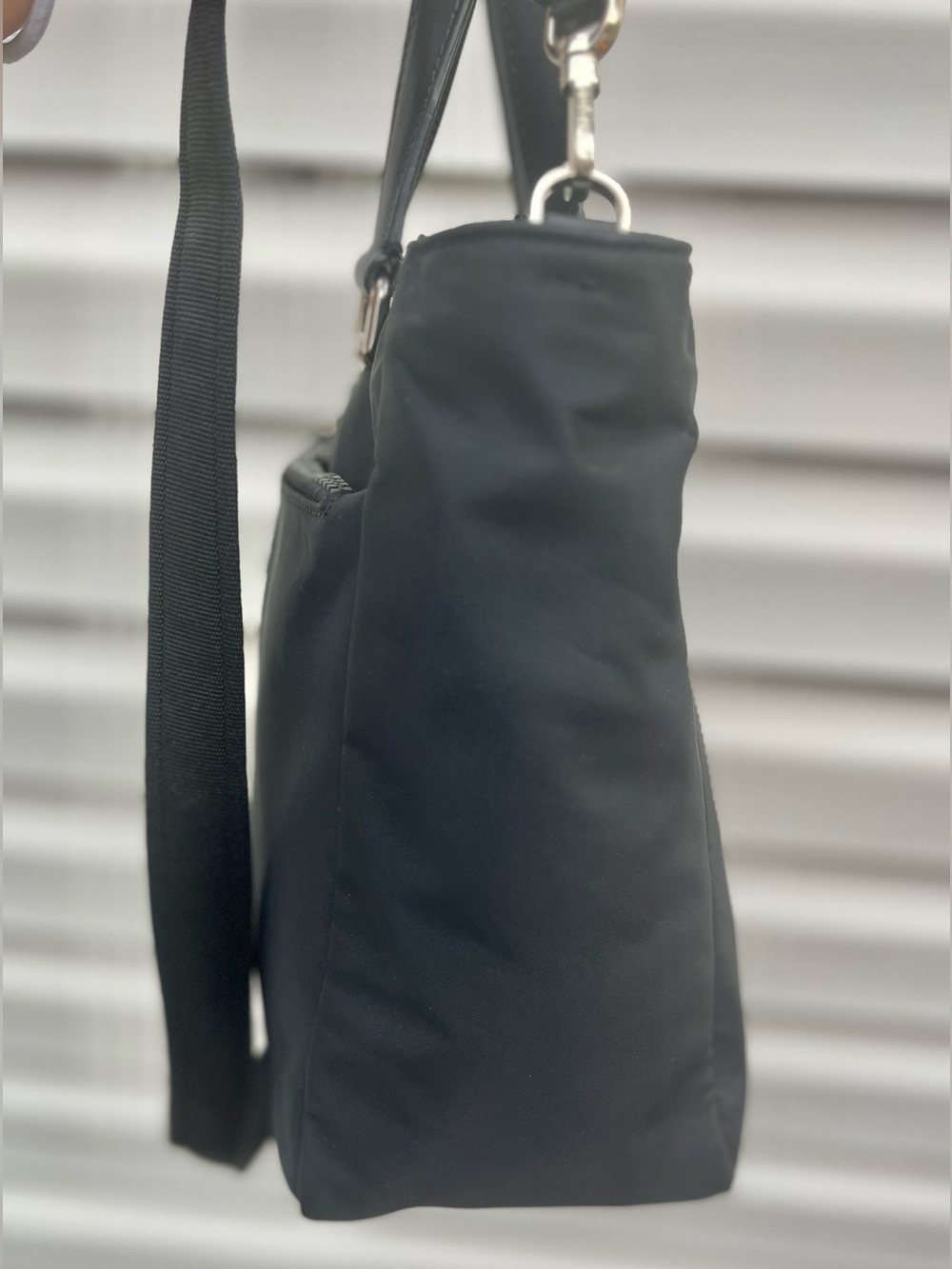 Kate Spade Jae Medium Nylon Satchel Crossbody Bag Black - Picture 10 of 15